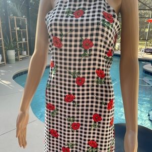 Beautiful flowers design mini dress